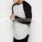 Wholesale Lint Free Cotton Raglan Long Sleeve Logo Custom T Shirts For Men Round Neck Men's Screen Printing T-Shirt