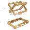 Hotel Furniture Wine Bottle Rack Decoration Creative Bamboo Folding Red Wine Display Storage Rack Pantry Organizer