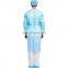 Medical level 2 elastic cuffs non woven isolation gown