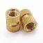 Custom Brass Knurled Threaded Insert Nut