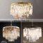Modern American Crystal Glass Rod Pendants Chandelier Lighting Fixture For Living Room Dining Room Kitchen Island Foyer Lobby