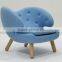 replica fiberglass material elegant grace cashmere Finn Juhl Pelican Chair with solid wood frame
