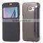High quality view window flip smart leather case for Samsung Galaxy S6 edge