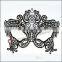 Luxury Black Metal Laser Cut Venetian Mask Innovation Rhinestones