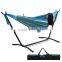 Double Hammock with Space-Saving Steel Stand Summer Outdoor Relax Bag Include