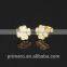 Temperament Fashion 18K Gold Plated Clover Earrings Findings Wholesale