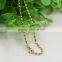 jewellry 2016 hot sale 18k gold color ball chain necklace