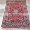 Wholesale beautiful hand knotted rugs handmade pure silk carpet from Jaipur India Kashan style