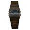 Bewell Wood Material Day Date Month Watch Movement Date Watches Digital Wood Watch