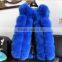 blue fox fur coats /women fashionable blue fox fur vest