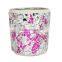 Cerise and silver series crackle mosaic glass oil burner for home decoration