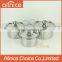 6 PCS Cookware pot set/non-stick casserole cooking pot/unique design stainless pot set