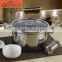 Wholesale 24/26cm stainless steel cooking pot with glass lid and double bottom for induction cooker