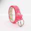 Women and Kids Fashion Punching Belt With Candy Color Glazed PU