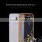 Luxury TPU electroplate frame flowers with rhinestone For samsung galaxy S6