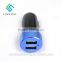 Blue and Black Color Dual 2.4 Output USB Chargers for Auto Car Cigarette Lighter Power Bank
