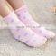 wholesale cheap girls bamboo socks with polka dots jacquard custom colorful socks