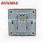 British standard stainless steel 2 gang electric wall switch
