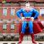 Life size super hero cape figures superman statue