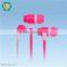 Deep bass flat cable earphone for mobile phone plastic in-ear earphones for MP3