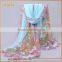 New listing Digital print custom design silk scarf popular shawl