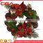 Wholesale festival garland christmas wreath ornament handmade wreath PVC christmas wreath