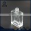50ml square clear sprayer glass perfume bottle with silver cap