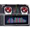 10 inch professional trolley wooden battery speaker with colorful light