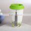 Ceramic coffee cup with high quality silicone lid/porcelain coffee mug