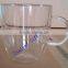 double wall glass , double wall glass coffee mugs ,double wall drinking glass with handle