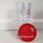 plastic wine cup/ wine measuring cup/plastic drinking cup with no handle