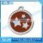 Zinc alloy dog tag with painted logo