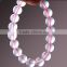 real clear rose quartz crystal hand chain for adorn