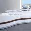 white modern salon reception desk / fast food restaurant reception desk