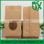  english wholesale price resealable color printing stand up brown paper coffee bag packaging