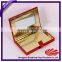mirror colorful leather plastic portable jewellery box