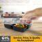 Food container 12 Pack 3 CompartmentLunch Boxes with Lids - Stackable, Reusable, Microwave, Dishwasher & Freezer Safe - Meal