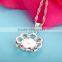 Opal Jewellery White Stone Pendant Necklaces Silver Chain SPI002W