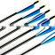 Wholesale archery aluminum arrow shafts with plastic vane for compound bow hunting