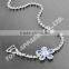 Fashion metal silver plated full crystal bra shoulder strap for women