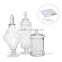 Clear Glass Apothecary Jars (3 Piece Set) Decorative Weddings Candy Buffet (DC-A-043)