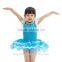 2015 shiny blue lace sleeves children costume