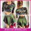 Camo 2PC suit girls crop top women short skirt set summer new dress fashion