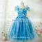 High Quality Movie Costume Blue Dress Fairy Dress Cinderella Flower Girl Dresses