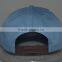 Guangzhou hat factory professional custom 100% cotton/light blue/embroidery logo/flat brim hat