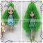 Hot sales shag afro curly bright green neo blythe doll wigs