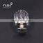 1 1/6 inch clear brass base brushed nickel crystal knobs