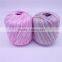 100% polyester yarn hand knitting yarn in ball dyed polyester yarn
