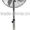 16'' Vintage Metal Pedestal Fan with Woven-Wicker