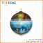 2016 hot design glass christmas painting ball/christmas ornament glass ball/inside clear glass ball christmas tree ornament